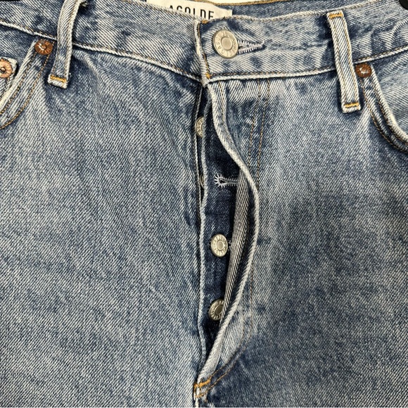 Agolde Riley High Rise Straight Crop in Frequency - Picture 10 of 16